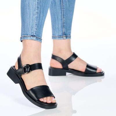 Sandale Piele Naturala Negru F005-018