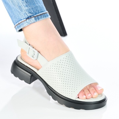 Sandale Piele Naturala Verde F001-802