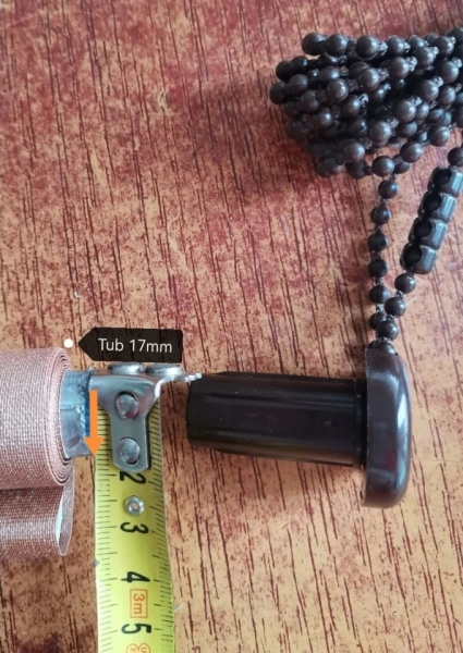 Sistem de prindere - Kit Rulou Textil pentru tub 17.5(int.17mm) cu bile 4.5mm maro-tip1 - Img 4