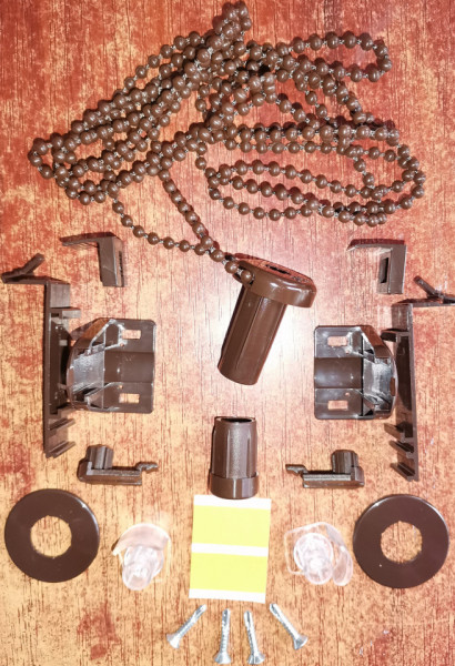 Sistem de prindere - Kit Clemfix Rulou zi si noapte pentru tub 17.5MM maro tip-1