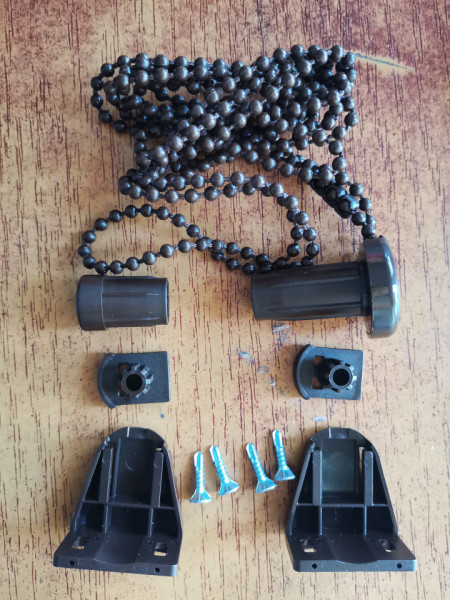 Sistem de prindere - Kit Rulou Textil pentru tub 17.5 cu bile 4.5mm maro-tip1