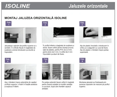 jaluzele orizontale aluminiu confectionata model 2 umbrire total L 57.50X97 - Img 4