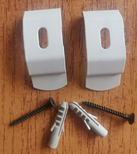 Set 2 buc clips fixare tavan jaluzele verticale 4 cm ALB