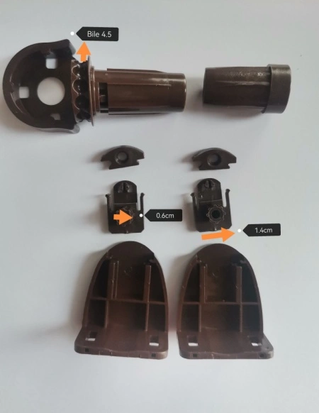 Sistem de prindere - Kit Rulou Textil pentru tub 17(int.16mm) fara bile 4.5mm maro tip-2 - Img 4