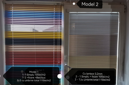 jaluzele orizontale aluminiu confectionata model 2- cu lantsor cod 716