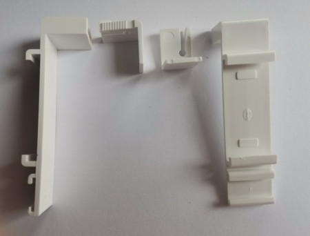 Set cu 2 suport de fixare reglabil cu clemfix pentru rolete zi/noapte , alb tip-2