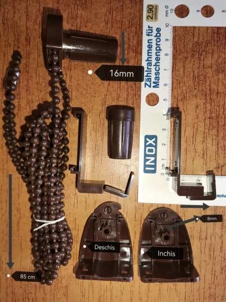 Set de fixare reglabil pentru rulouri cu clemfix maro - Img 3