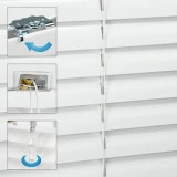 jaluzele orizontale aluminiu alb L confectionata 60cm x H 120 cm-sun - Img 4