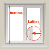 jaluzele orizontale aluminiu alb Profilul 25 MM L 120 cm x H 40 cm