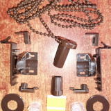 Sistem de prindere - Kit Clemfix Rulou zi si noapte pentru tub 17.5MM maro tip-1