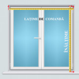 jaluzele orizontale aluminiu alb confectionata L 85 cm x H 100 cm-Profilul 25 MM