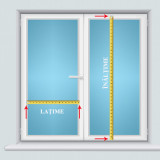 jaluzele orizontale aluminiu alb Profilul 25 MM L 140 cm x H 40 cm
