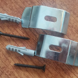 Set 2 buc clips fixare tavan jaluzele verticale ARGINTIU