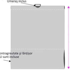 Lamele pentru jaluzele verticale 127mm CORRA 5070-5080cu umeras - H 110 CM - Img 8
