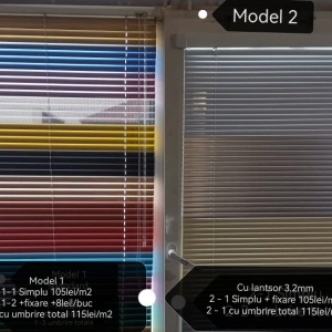 jaluzele orizontale aluminiu confectionata model 2- cu lantsor cod 716