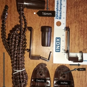 Set de fixare reglabil pentru rulouri cu clemfix maro - Img 3