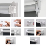 Sistem de prindere - Kit Clemfix Rulou Textil pentru tub 17mm cu bile 3.2mm -Tip-2 alb