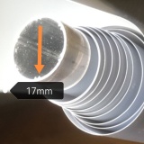 Sistem de prindere - Kit Clemfix Rulou Textil pentru tub 17mm cu bile 3.2mm -Tip-2 alb