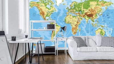 Grand poster de carte du monde pour les voyageurs