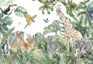 Papier peint Jungle avec des animaux - 14522 - Img 1