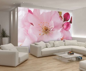 Papier Peint Photo Murale XXL Fleurs de fleur de cerisier - Intissé - Img 2