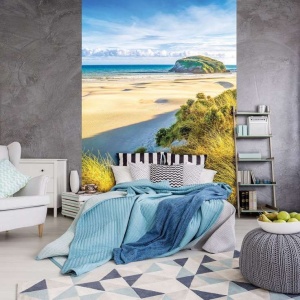 Peinture murale de dunes de sable sur une plage ensoleillée - 10248A - Img 2