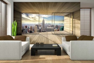 Papier peint 3D pour chambre - Vue de la ville de New York - 3306 - Img 2