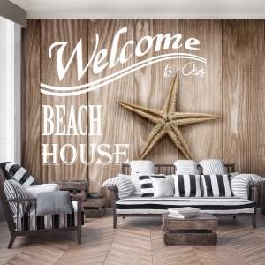 Papier Peint Panoramique XXL Mer Welcome beach house - Photo Murale Intissé - Img 3