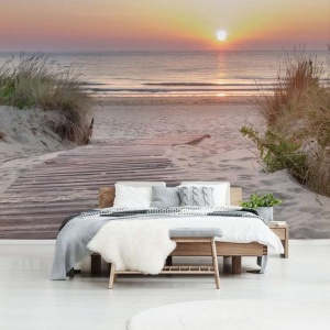 Papier peint Photo Murale Mer - Coucher de soleil sur une plage - 13048 - Img 2