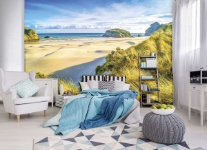 Papier Peint Photo Murale Mer Plage solitaire, sable blanc et ciel bleu - 10248 - Img 3