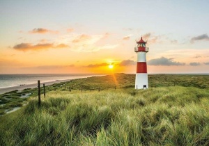 Papier peint Photo Murale Mer vert - Phare dans un endroit solitaire - 11678