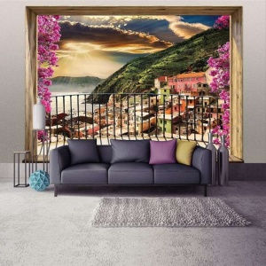 Papier peint Photo Murale XXL Villes - Terrasse avec vue sur la mer en été - 11464 - Img 2