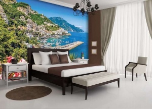 Quai de yacht dans la mer bleue, poster relaxant - 10384 - Img 2