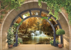Papier Peint 3D Panoramique XXL Nature jardin zen - Photo Murale Intissé - 11553