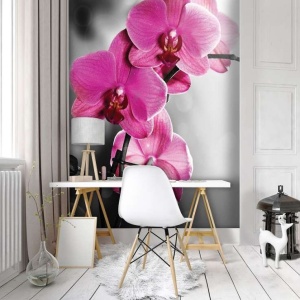 Papier peint d'orchidées roses - 10155A - Img 2