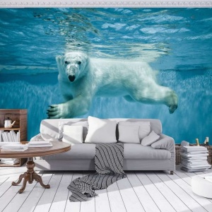 Papier peint - Ours polaire dans l'eau - 12621 - Img 2