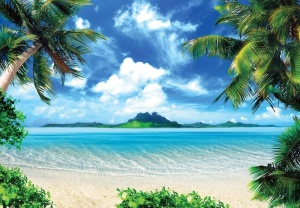 Papier Peint Panoramique XXL Mer Plage paradisiaque - Photo Murale Intissé