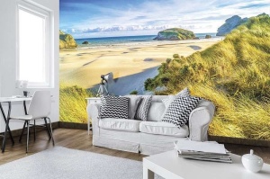 Papier Peint Photo Murale Mer Plage solitaire, sable blanc et ciel bleu - 10248 - Img 4