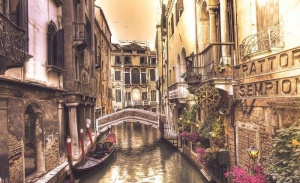 Papier peint Photo Murale XXL Villies - Gondole à Venise - 1730