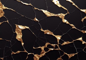 Papier peint Structure Noir Marbre Or Glamour - 14574 - Img 1