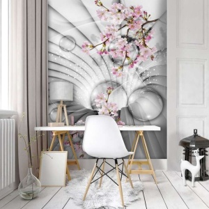 Papier peint d'art - Fleurs et cercles - 10200A - Img 2