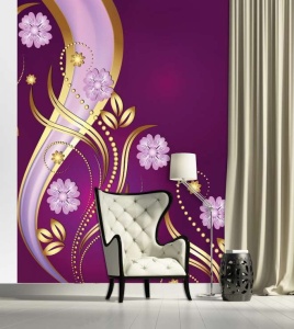 Papier peint - Design violet tendre - 2135A - Img 2