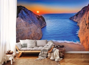 Papier peint Photo Mural aux couleurs vives - Coucher de soleil au bord de l'océan - 13047 - Img 3