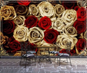 Papier peint photo mural XXL Fleurs - Cinquante roses de toutes les couleurs - 3101 - Img 2