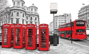 Papier peint Photo Murale XXL Villes Accent rouge - Londres - 3629