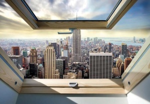 Papier peint 3D Photo Murale de la vue depuis une Penthouse de New York - 10415