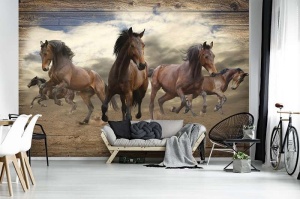 Papier peint - Chevaux libres, animaux sauvages - 10083A - Img 2