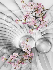 Papier peint d'art - Fleurs et cercles - 10200A - Img 1
