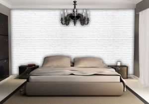 Papier peint imitant un mur de briques blanches - 1782 - Img 2