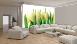 Papier Peint Panoramique XXL Fleurs Bouquet de tulipes - Photo Murale Intissé - Img 2